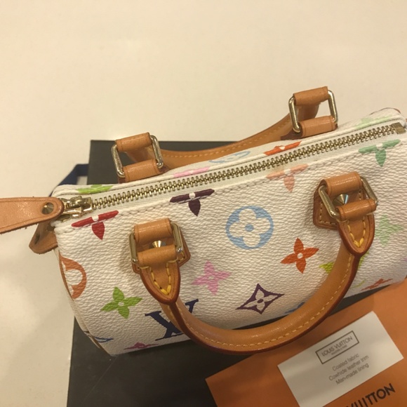 New!! Louis Vuitton White Multicolor Nano Speedy bag - Picture 12 of 16
